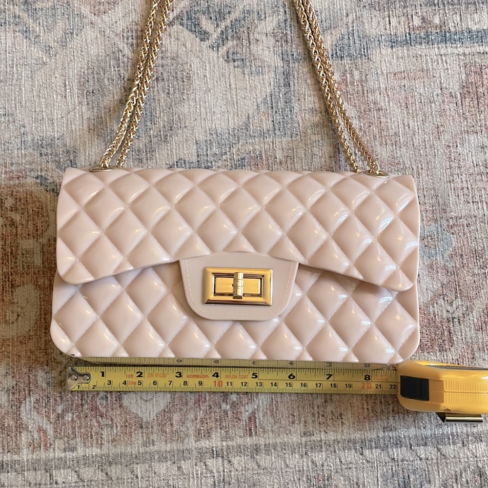 DONATED Mini jelly bag - beige pink color